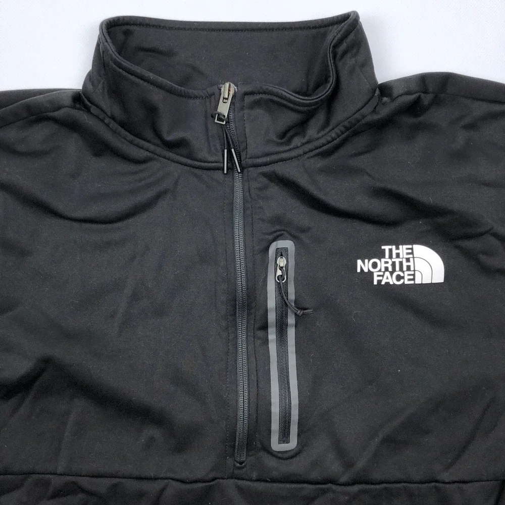 The North Face Mens Black Quarter Zip Fleece Pullover XXL